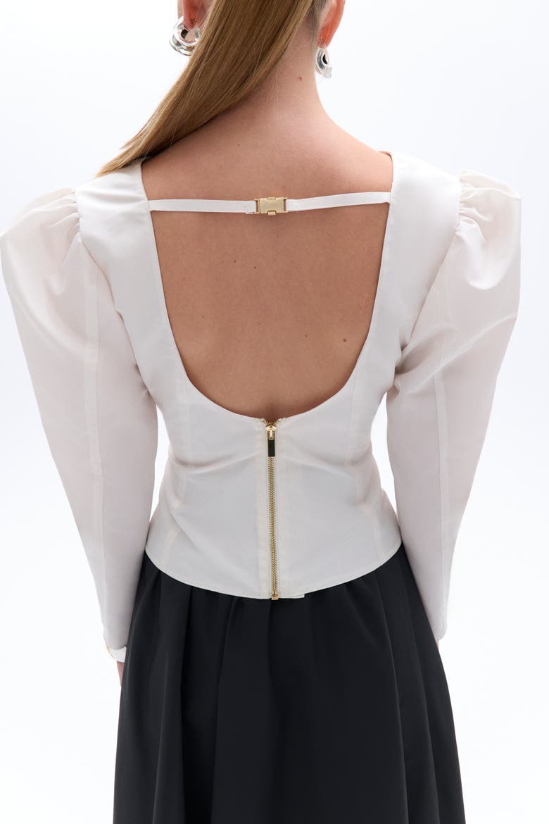 Boat Neck Blouse, Alternate, color, Ivory
