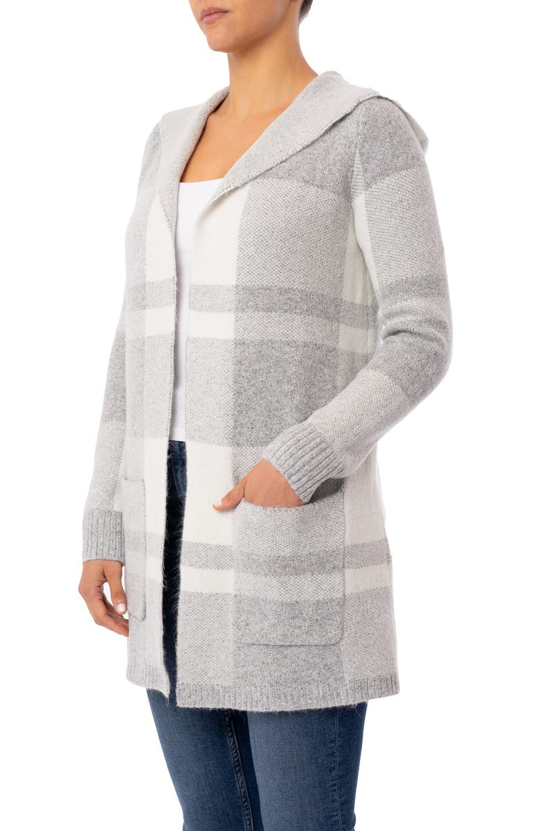 CYRUS Plaid Hooded Sweater Coat, Alternate, color, 
