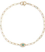 Anzie Cléo Evil Eye Pendant Bracelet
