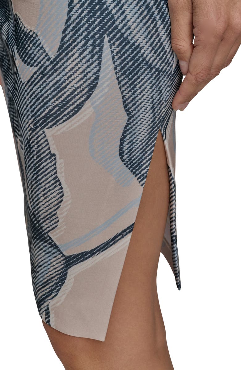 Donna Karan New York Floral Sheath Dress, Alternate, color, Sand Multi