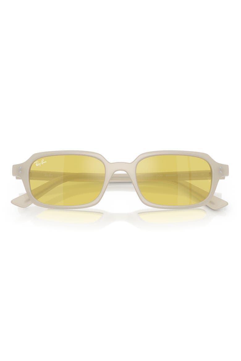 51mm Polarized Gradient Pillow Sunglasses, Alternate, color, WHITE