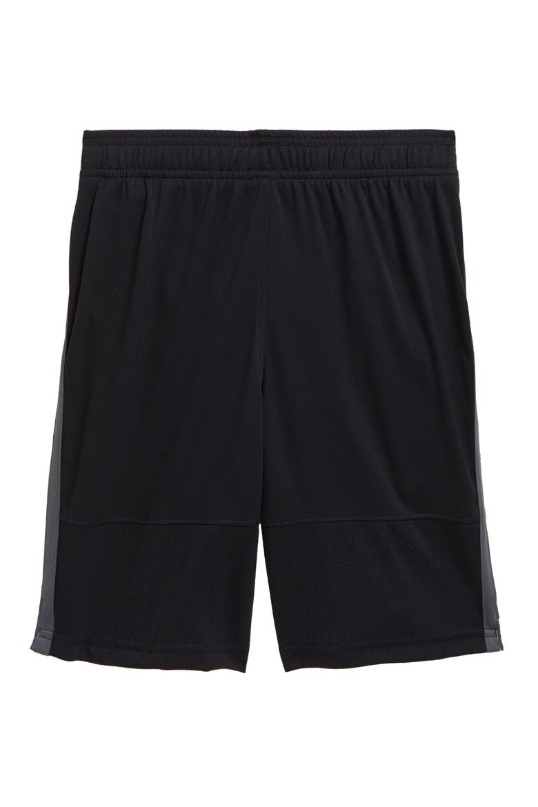 Kids' UA Stunt 3.0 Performance Athletic Shorts, Alternate, color, BLACK / PITCH GRAY / WHITE