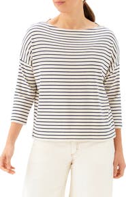 Karen Kane Stripe Boat Neck Top