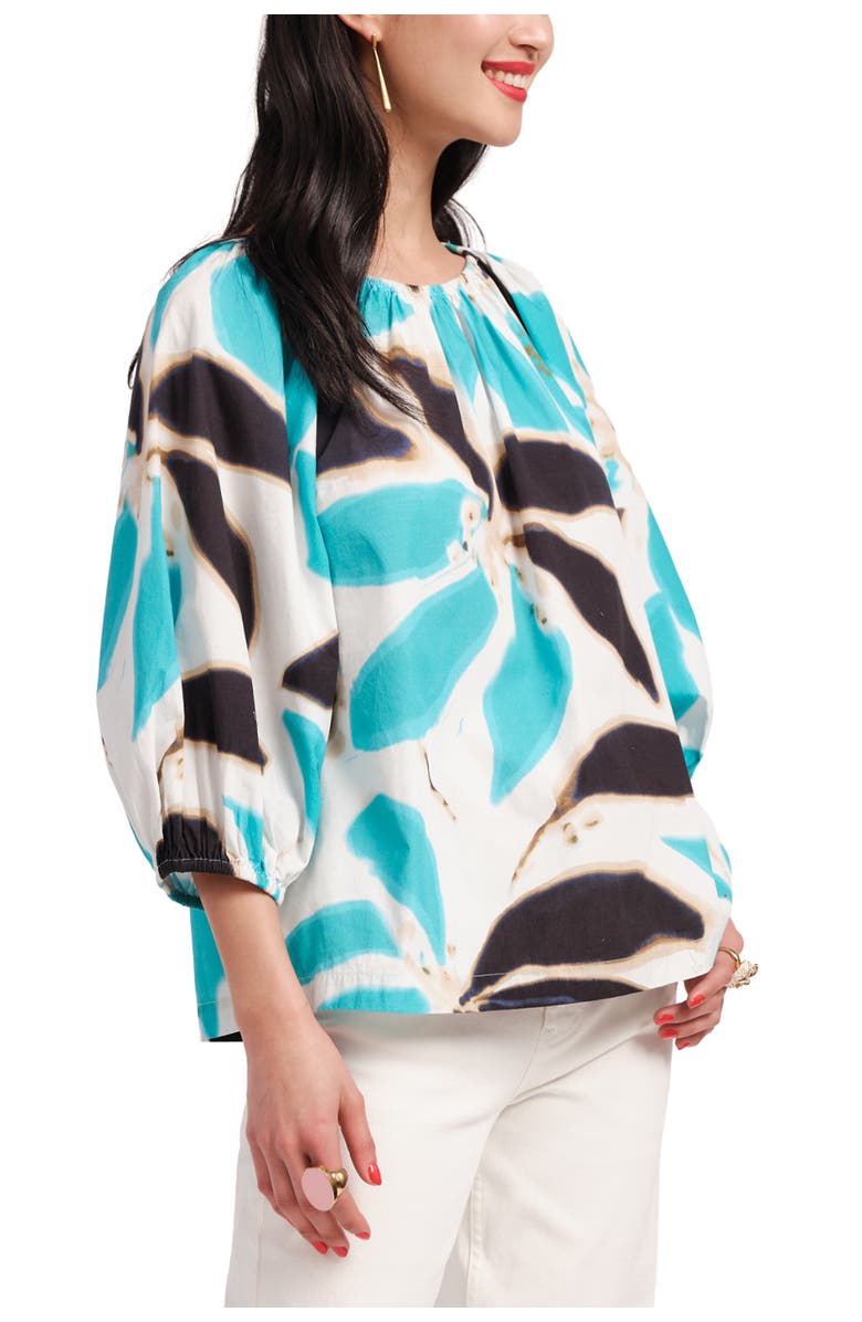 Frances Valentine Bliss Top Banana Leaf, Alternate, color, Blue/Multi