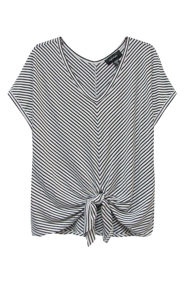 Karen Kane Stripe Tie Hem Top, Alternate, color,