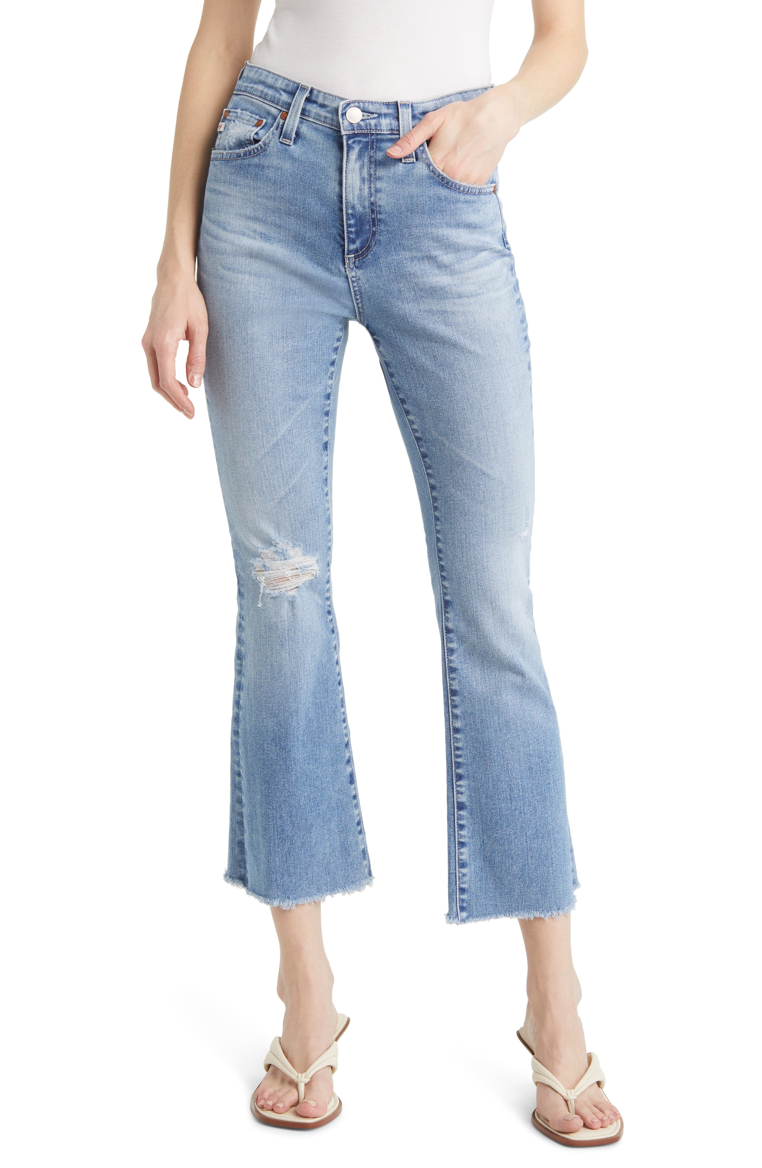AG Farrah High Waist Crop Bootcut Jeans