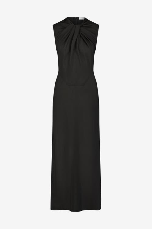 MARINA MOSCONE MARINA MOSCONE LIGHTWEIGHT WOOL TWIST PANELLED DRESS 