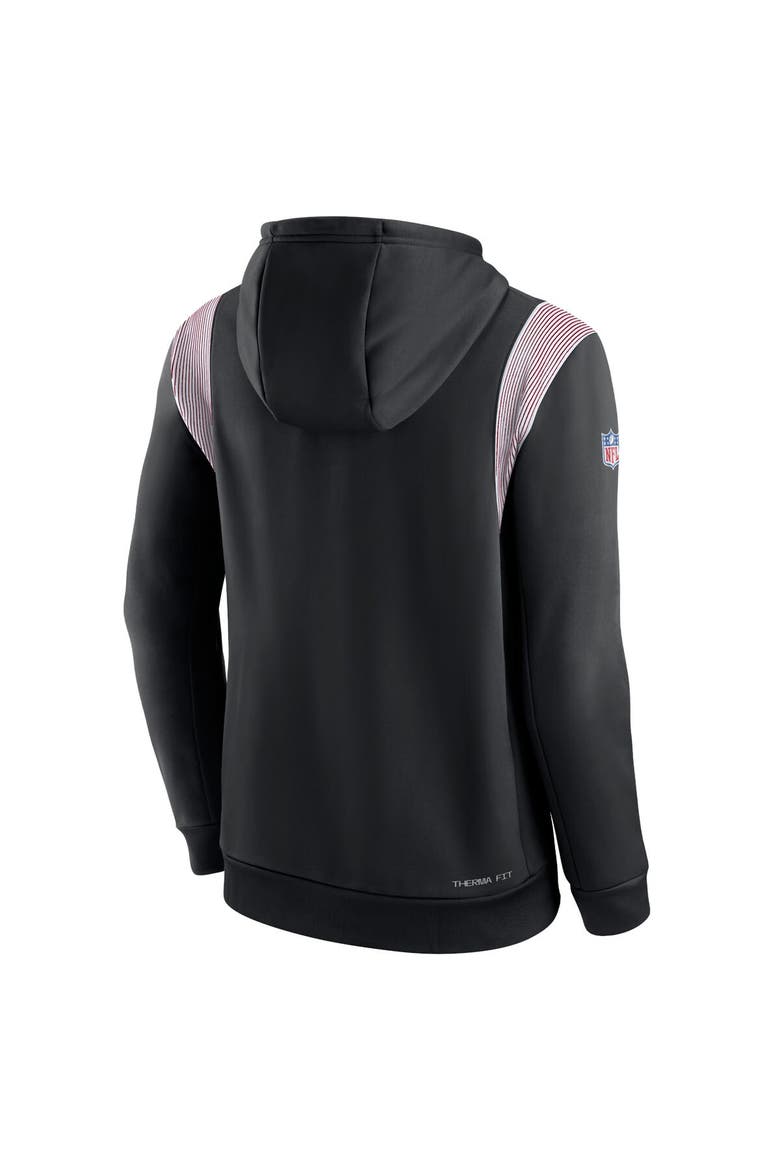 Men's Nike Black Atlanta Falcons Sideline Athletic Stack Performance Pullover Hoodie, Alternate, color, Black