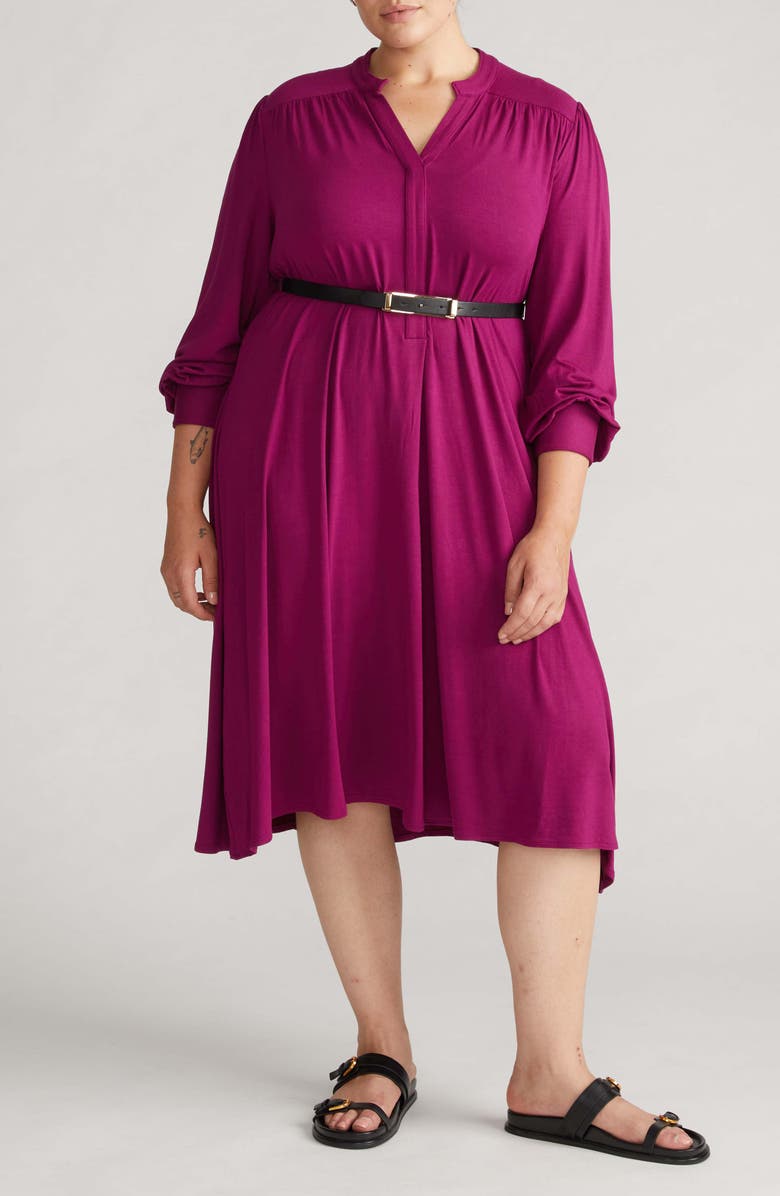 Universal Standard Liquid Long Sleeve Dress, Main, color, Rothko Purple