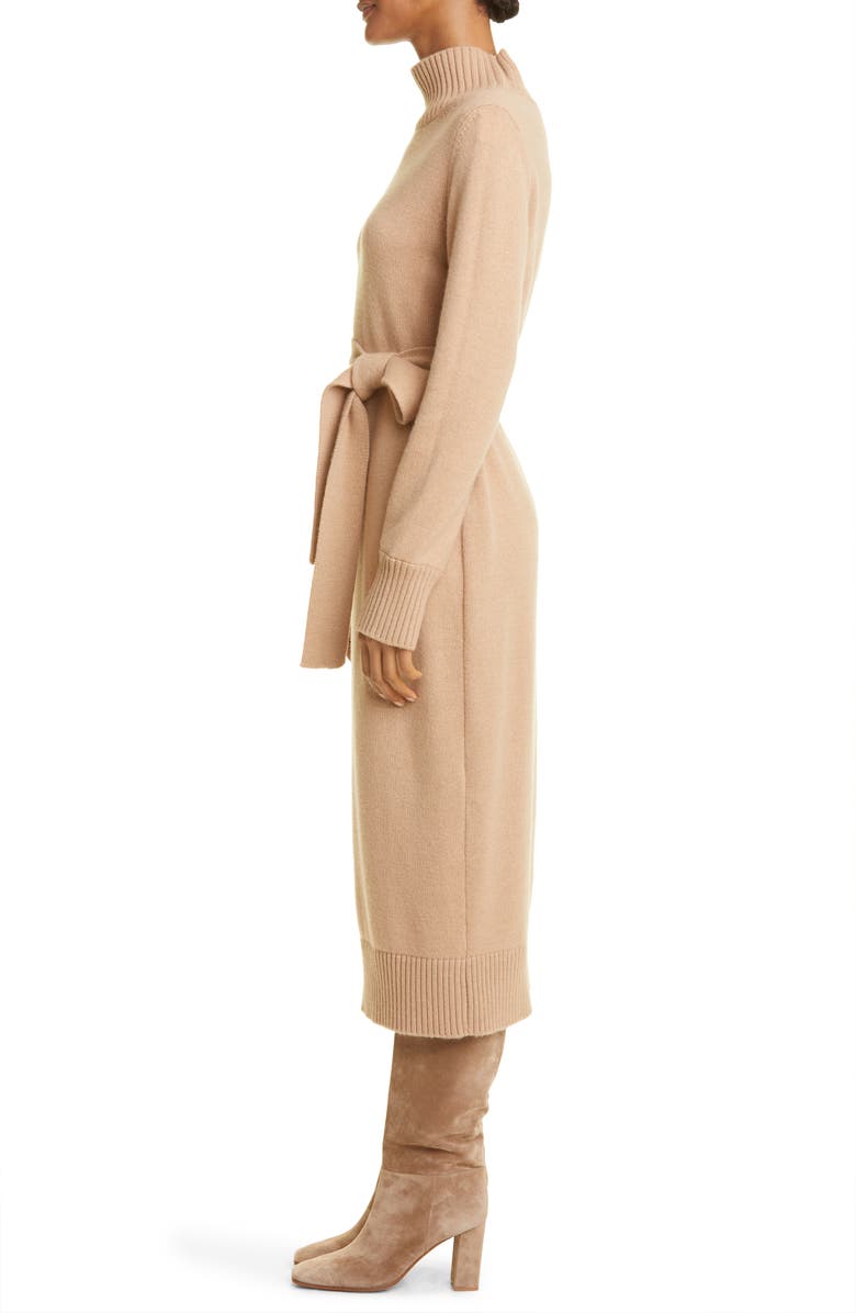 Eleventy Long Sleeve Turtleneck Cashmere Sweater Dress, Alternate, color,