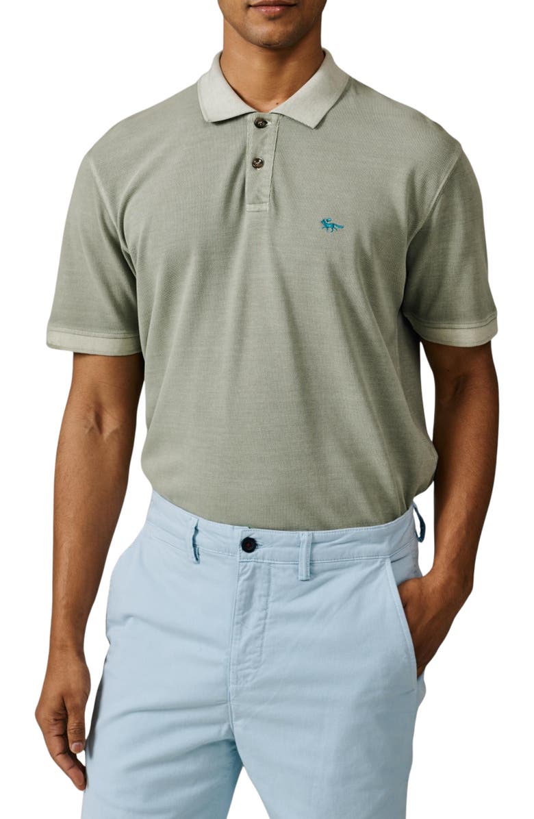 Aubin Lusby Short Sleeve Pique Polo Shirt, Alternate, color, Khaki