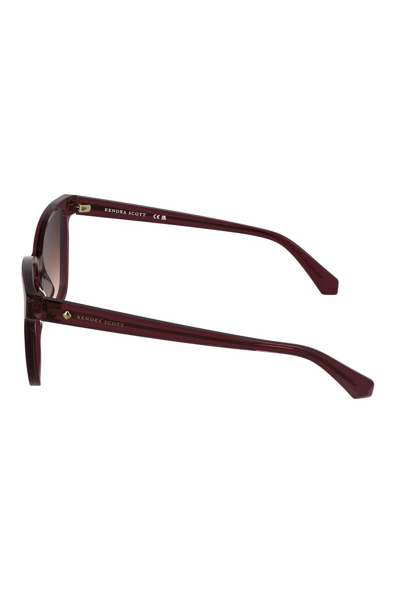 Dira 56mm Rectangular Sunglasses, Alternate, color, WINE