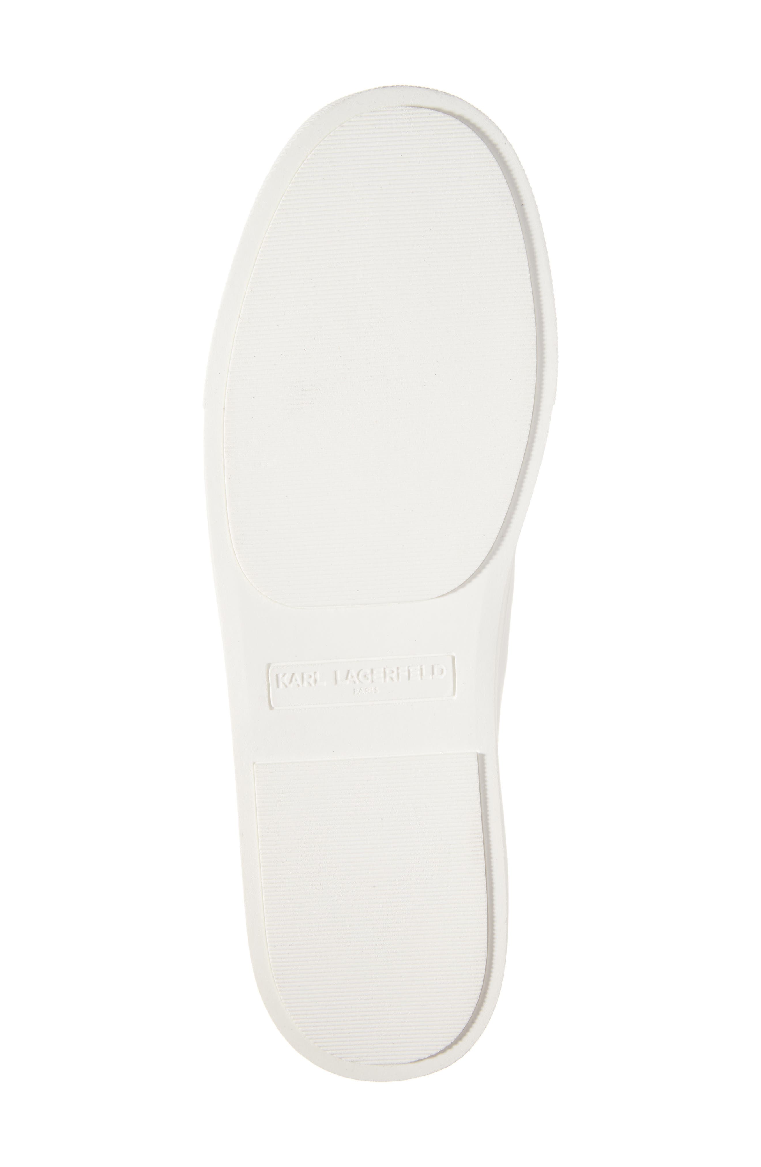 KARL LAGERFELD PARIS Cylie Low Top Sneaker, Alternate, color, Brt Wt/Bk