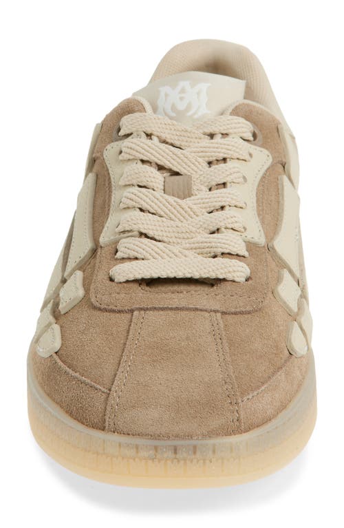 Amiri Men Croc Debossed Pacific Bones Sneakers In Brown