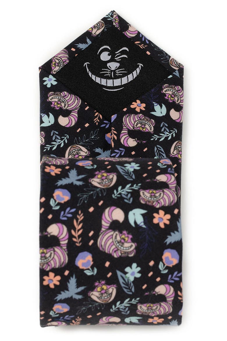 Alice in Wonderland Cheshire Cat Silk Blend Tie, Alternate, color, BLACK
