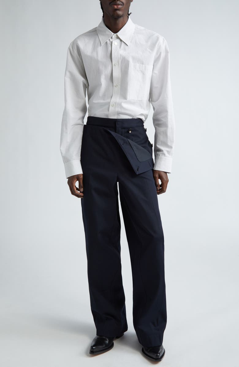 Bottega Veneta Fine Check Button-Up Shirt, Alternate, color, Brown/ Bay Leaf