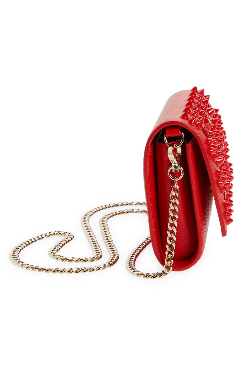 Paloma Loubinthesky Calfskin Wallet on a Chain, Alternate, color, R297 LOUBI/ LOUBI