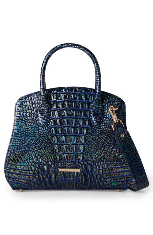 Brahmin Rosetta Croc Embossed Leather Satchel