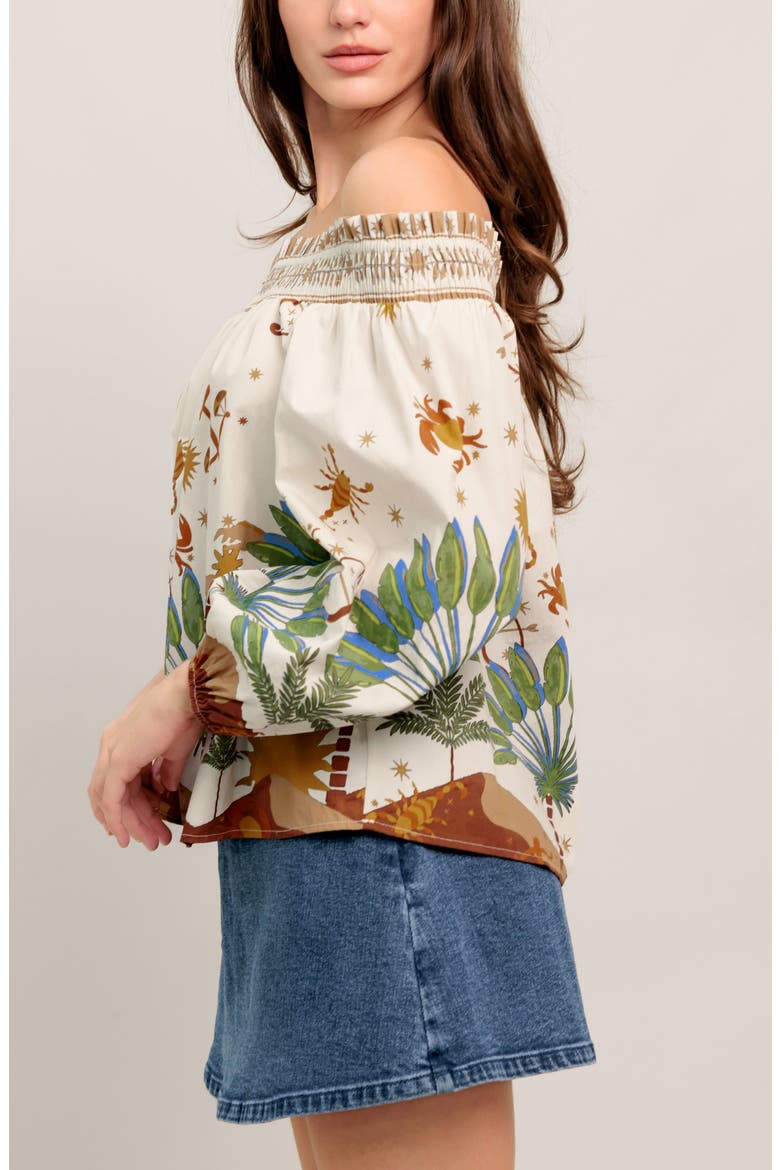 Off The Shoulder Top, Alternate, color, CREAM
