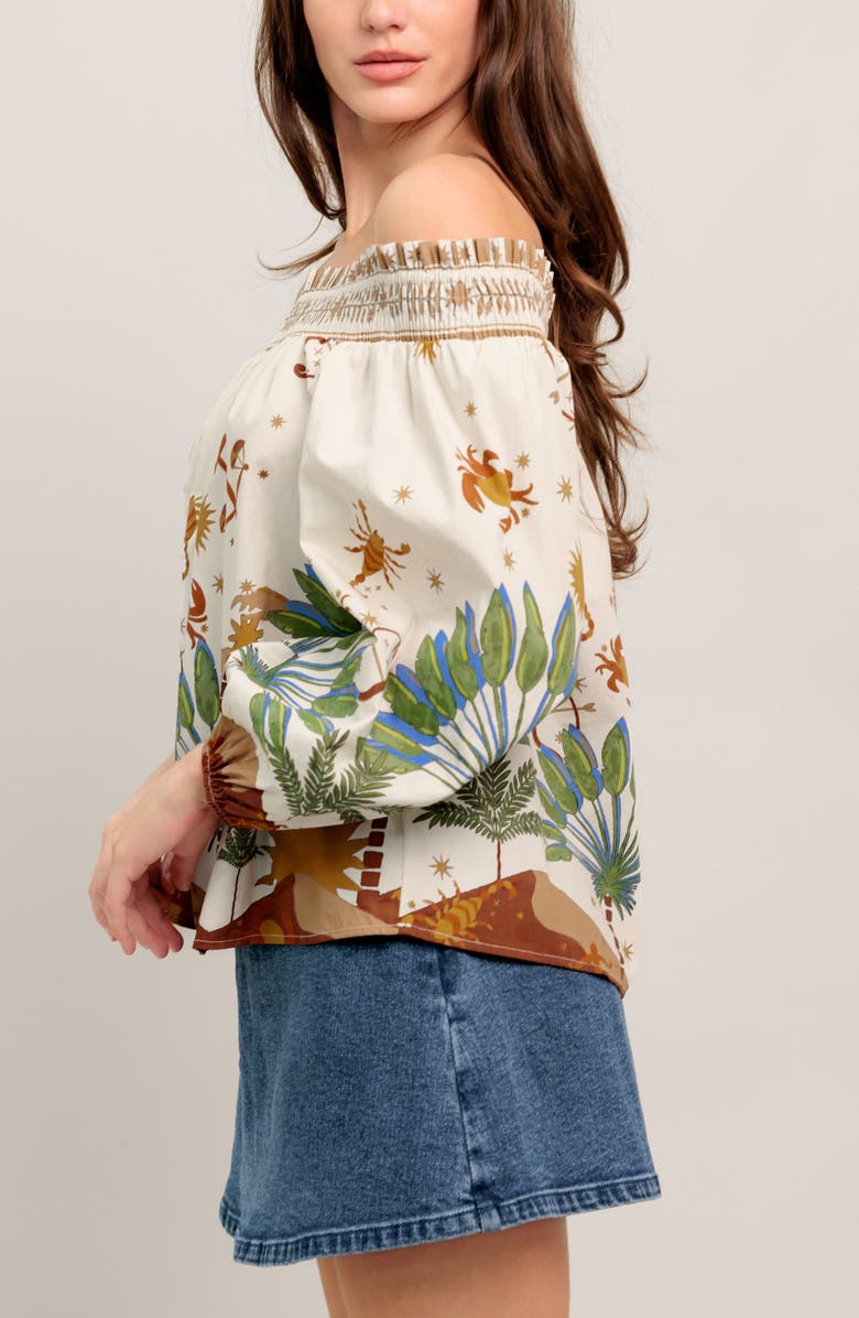 FLYING TOMATO Off The Shoulder Top, Alternate, color, Cream