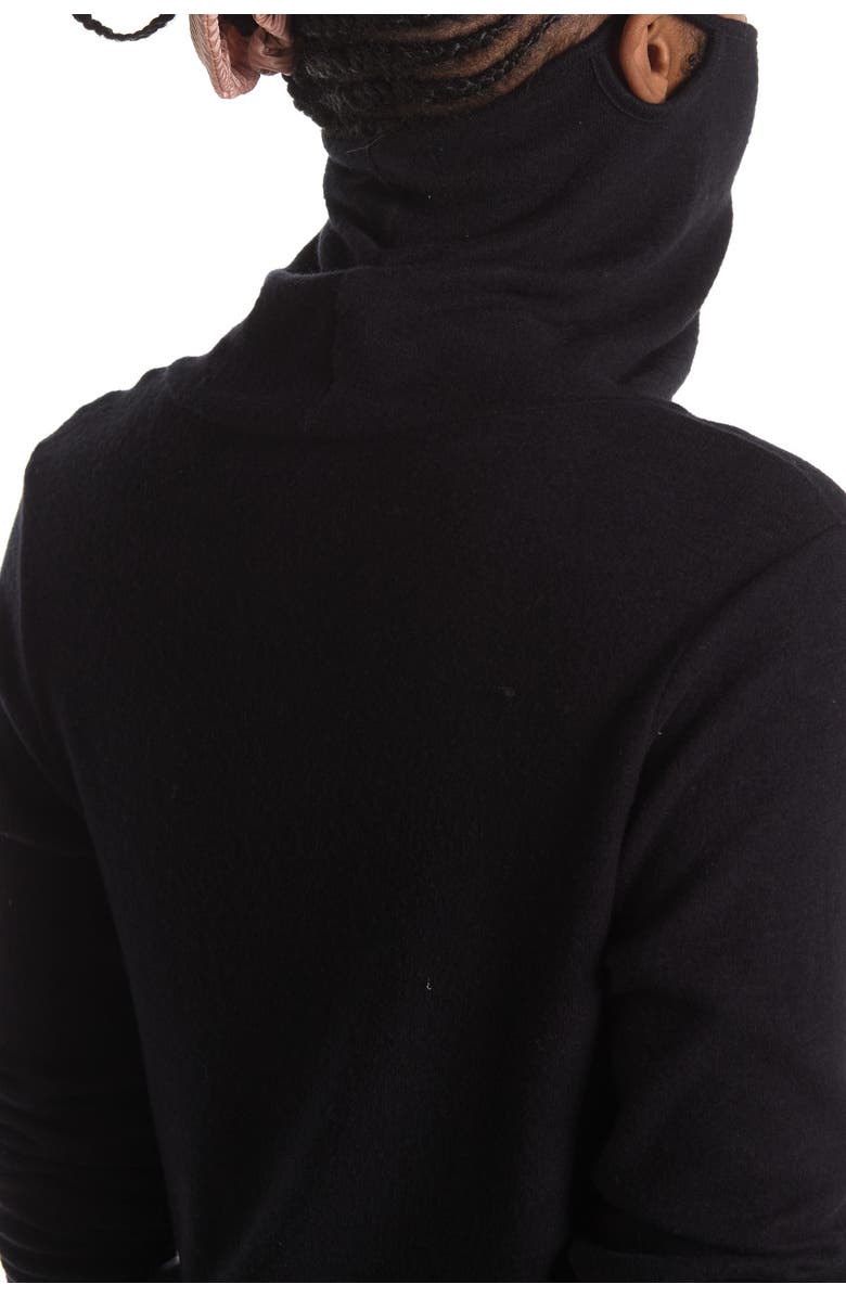 Bobeau Cowl Neck Built-In Face Mask Space Dye Print Sweater, Alternate, color, 