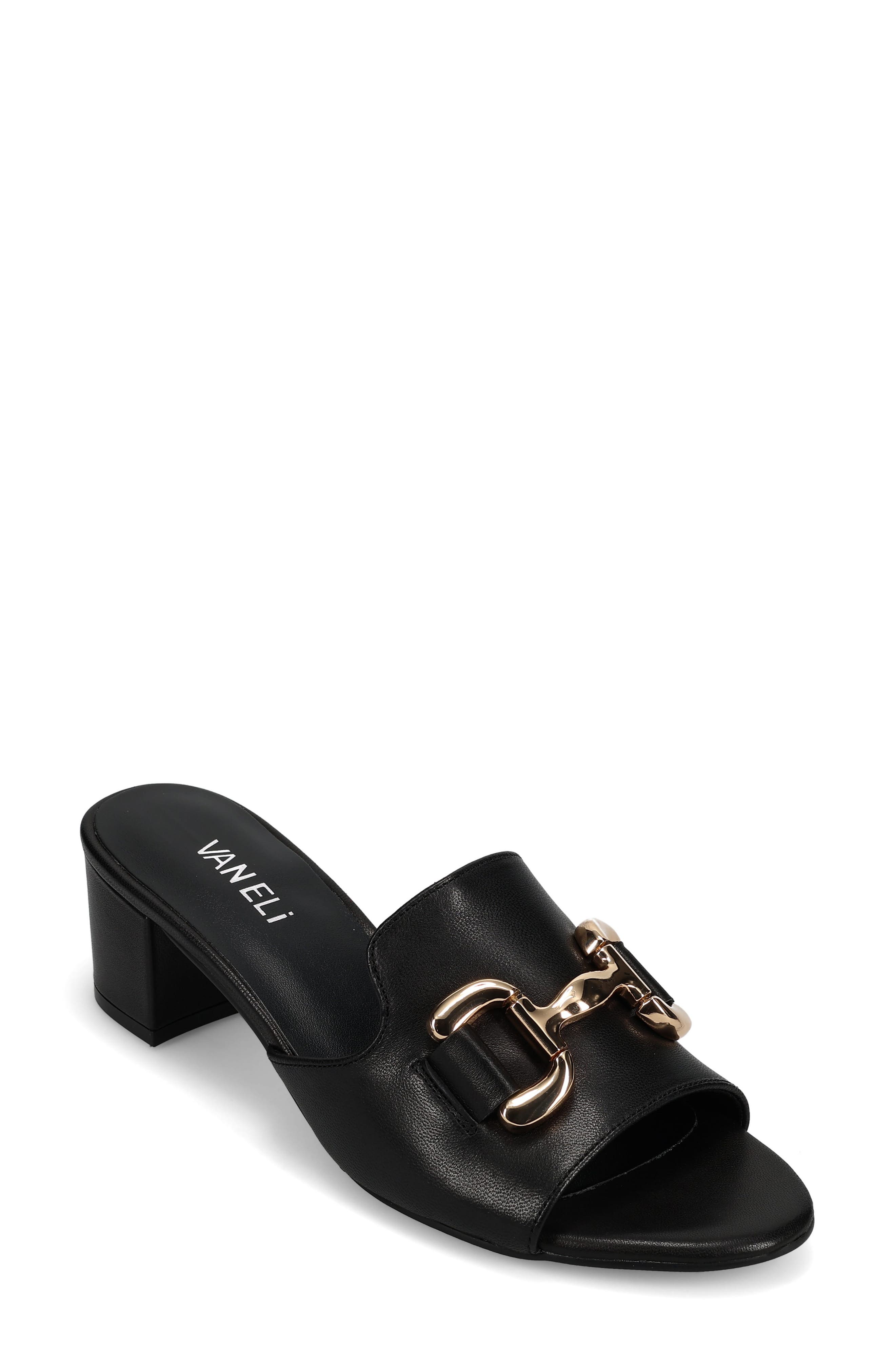 VANELi Oksana Block Heel Sandal, Main, color, Black