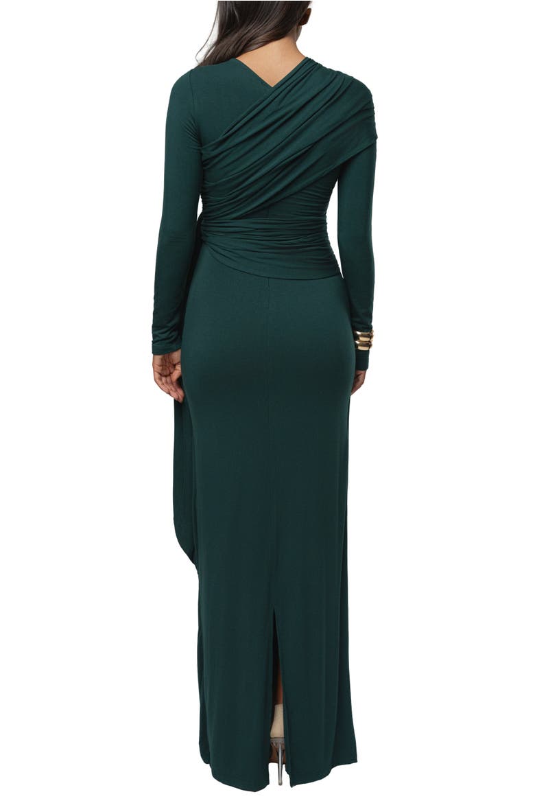 Glitz Asymmetric Maxi Dress, Alternate, color, Emerald