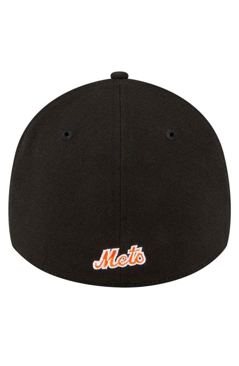 New Era Men's New Era Black New York Mets Alternate Team Classic 39THIRTY Flex Hat, Alternate, color,