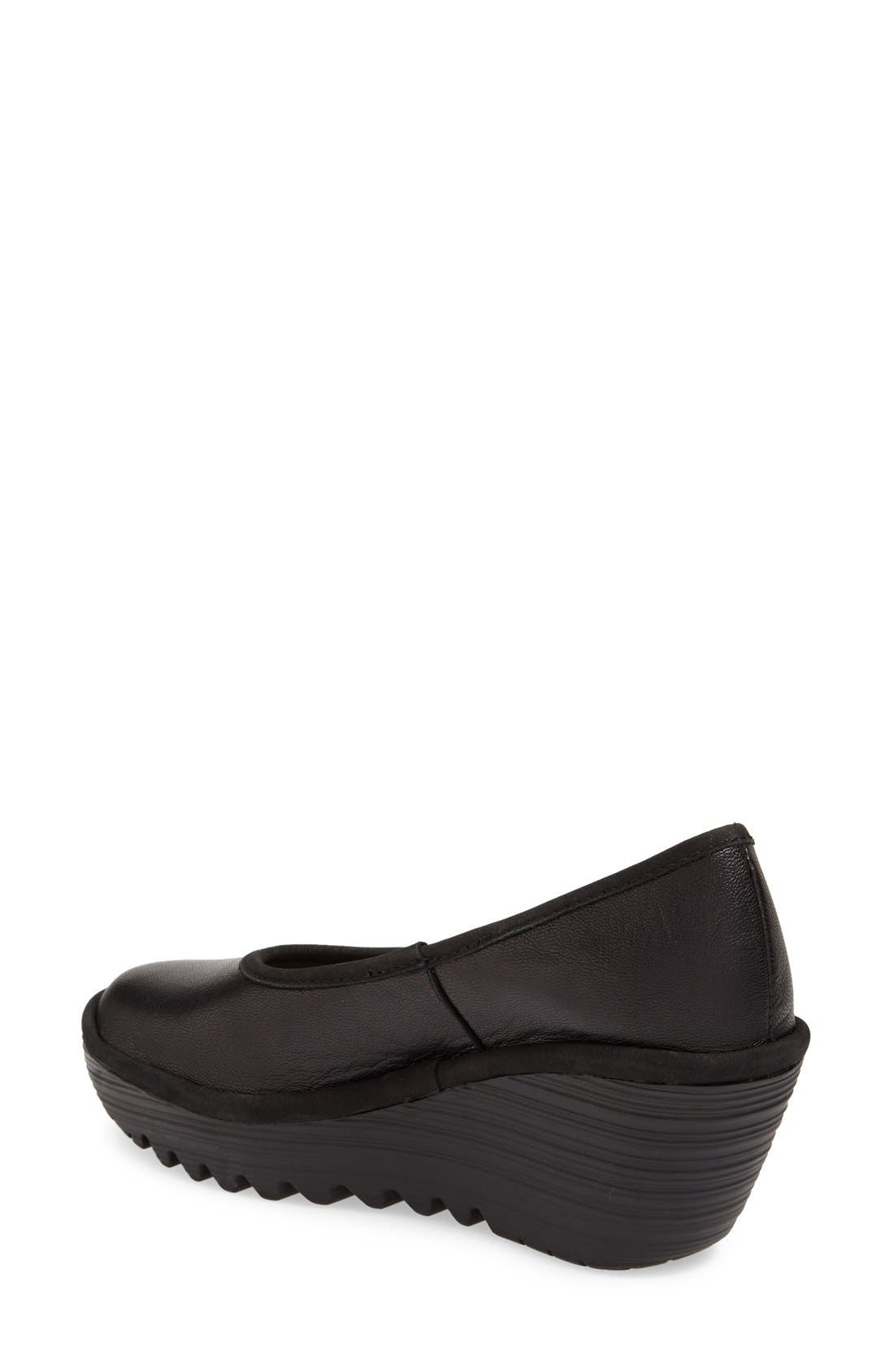 'Yalu' Pump, Alternate, color, BLACK/ BLACK