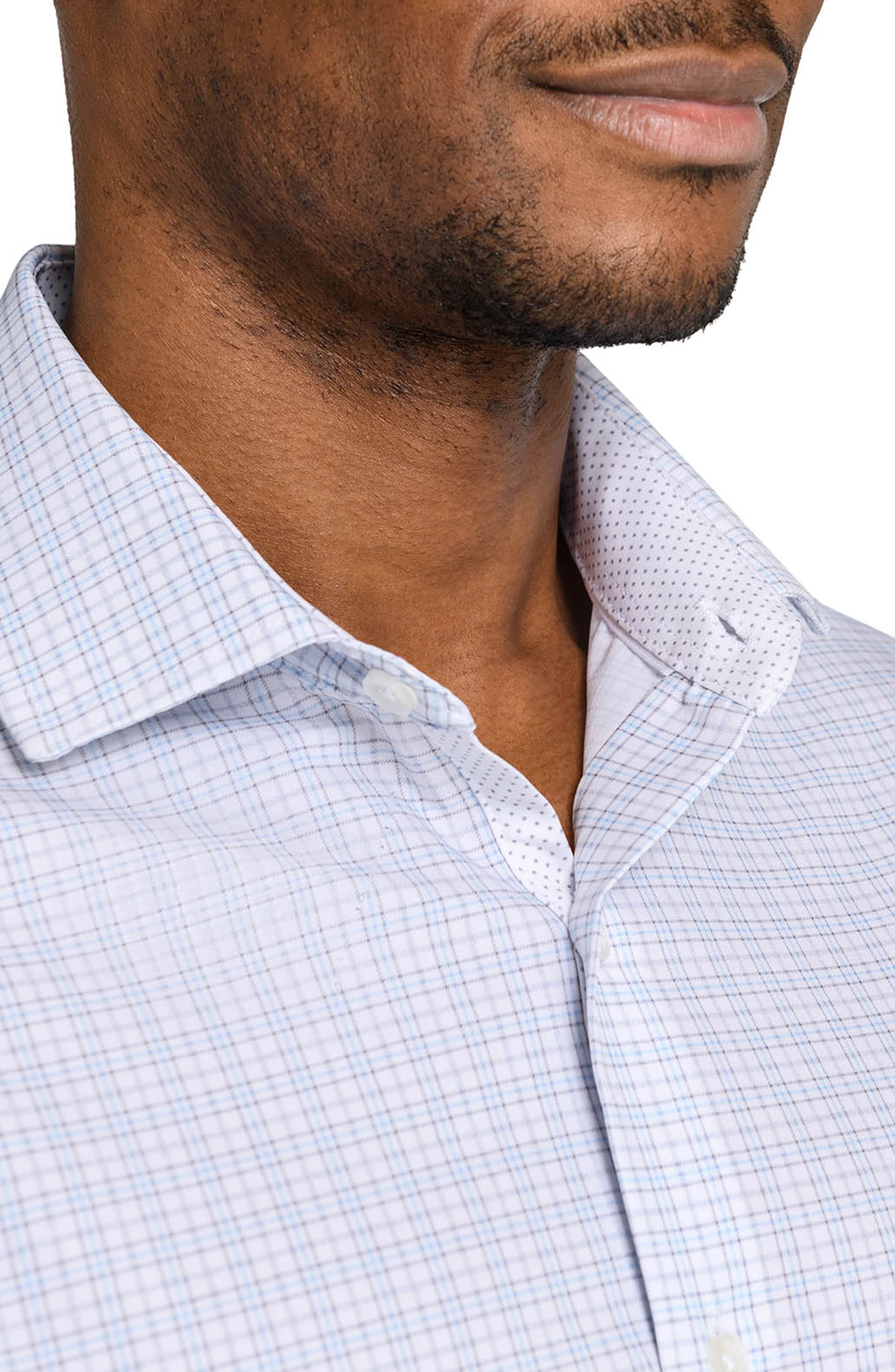 Slim Fit Microcheck Performance Dress Shirt - image 2