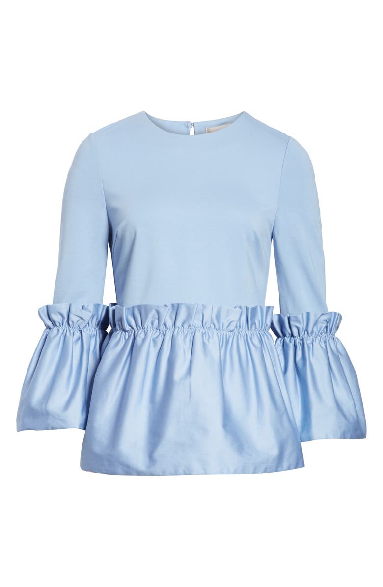 Ted Baker London Pleat Ruffle Top, Alternate, color, 