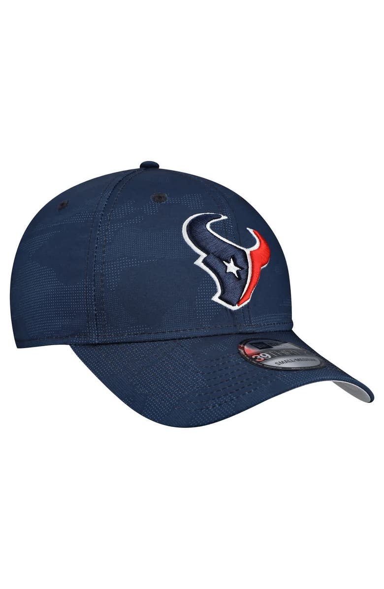 New Era Men's New Era Navy Houston Texans Tonal Camo 39THIRTY Stretch Fit Hat, Alternate, color, Navy