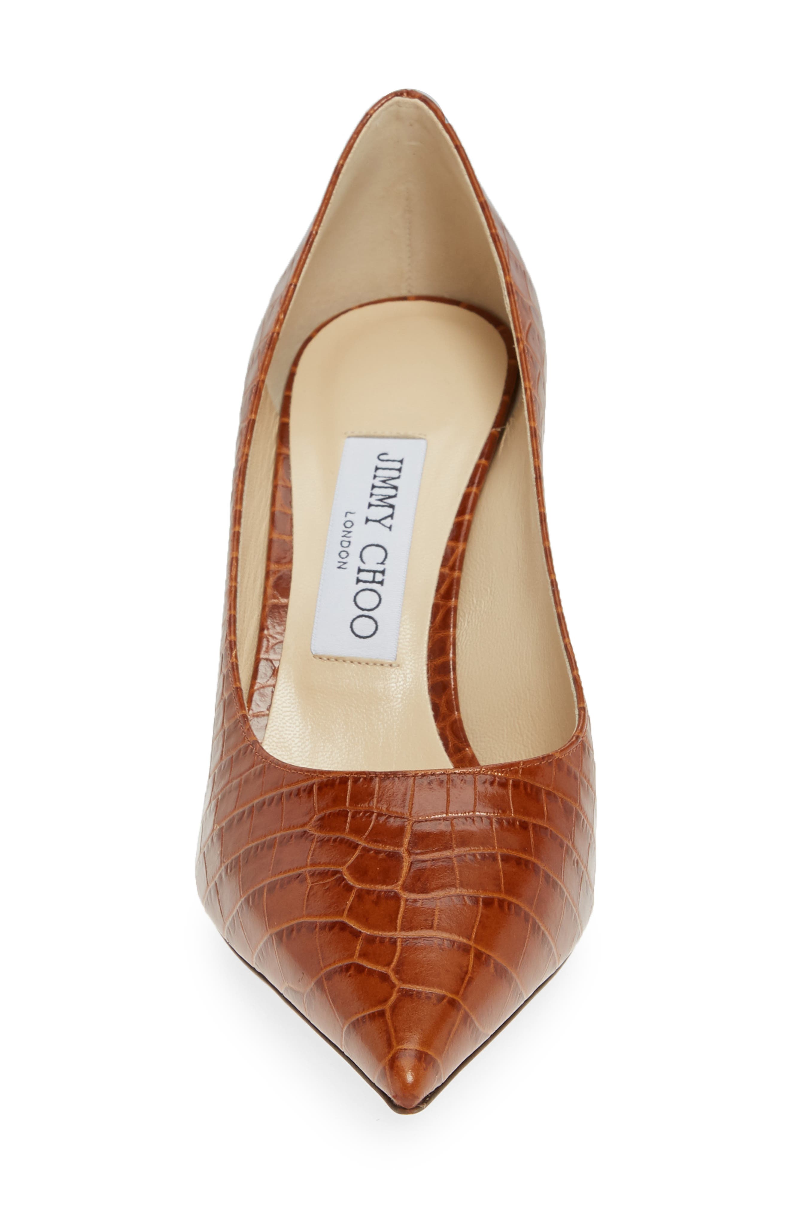 Jimmy Choo Love Croc Embossed Pointed Toe Pump, Alternate, color, 