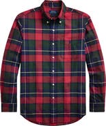 Polo Ralph Lauren Classic Fit Plaid Cotton Oxford Button-Down Shirt