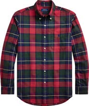 Polo Ralph Lauren Classic Fit Plaid Cotton Oxford Button-Down Shirt