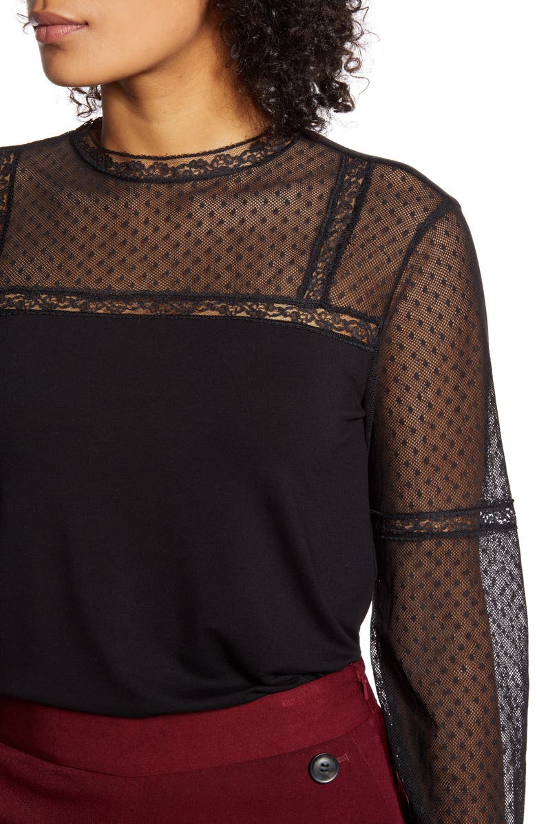 Halogen<sup>®</sup> Lace Yoke Top, Alternate, color, 