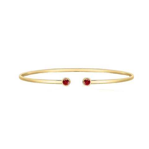 Garnet Open Cuff Bangle