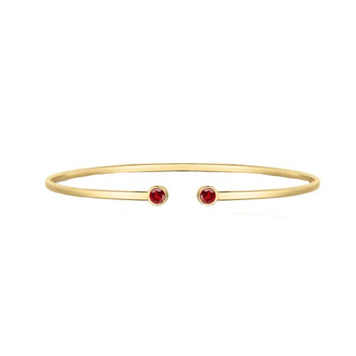 The Lovery Fine Jewelry Garnet Open Cuff Bangle In Burgundy
