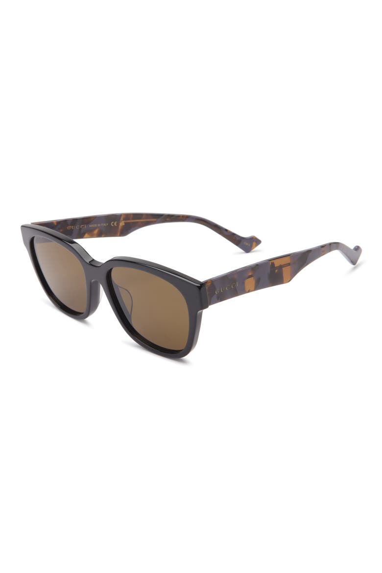 Square Sunglasses, Alternate, color, BLACK HAVANA BROWN