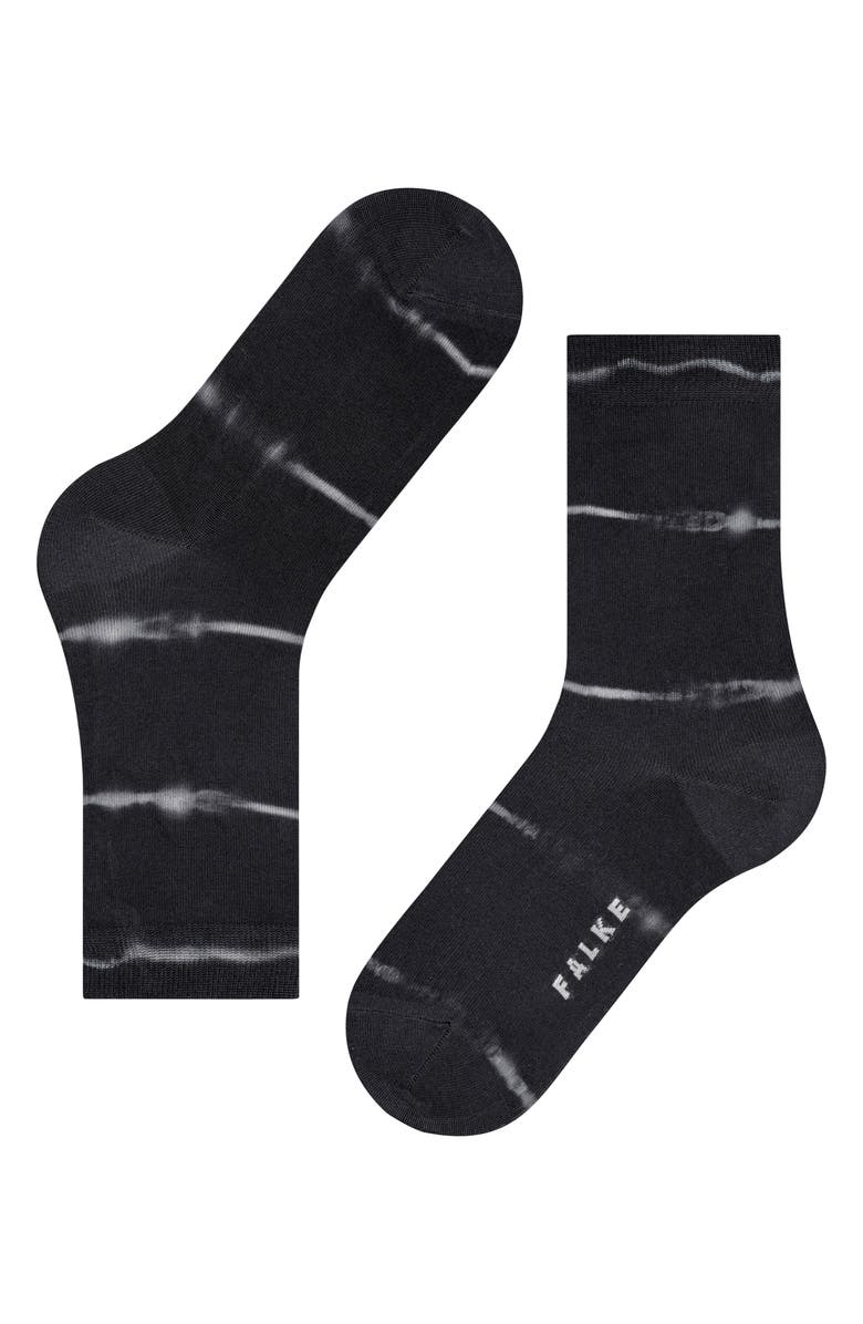 Falke Wave Bond Organic Cotton Blend Crew Socks, Alternate, color, Black