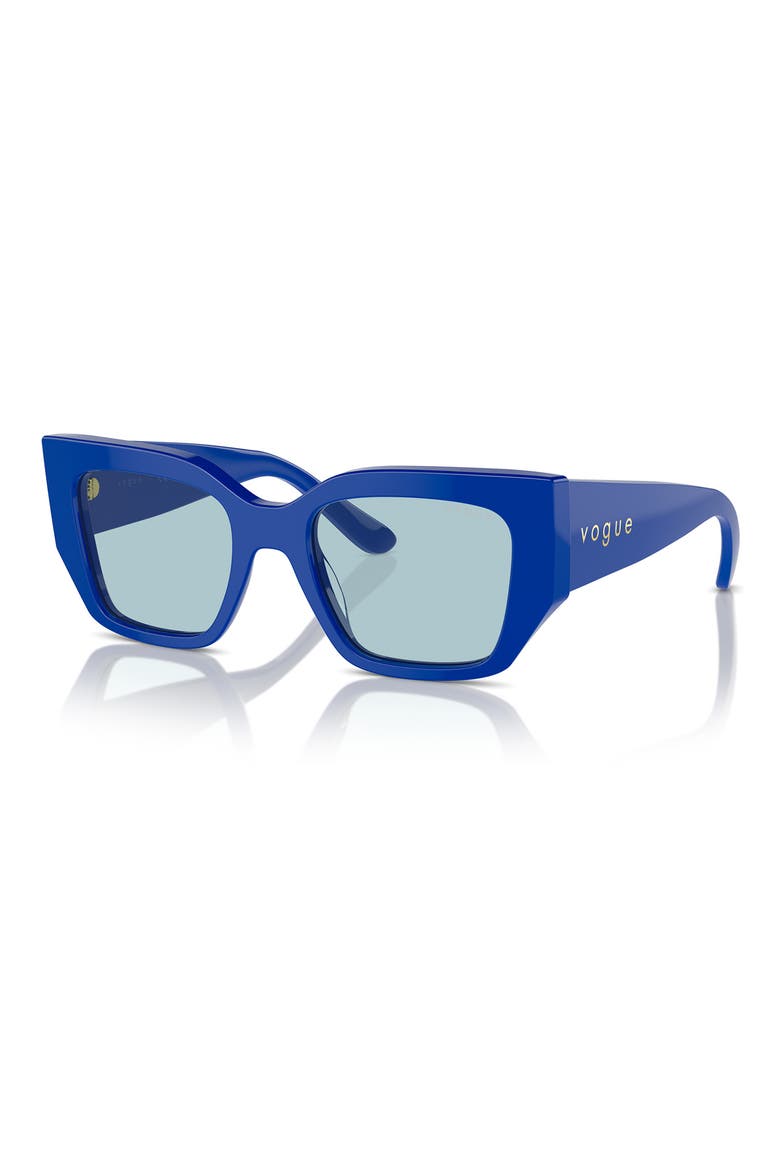 51mm Irregular Sunglasses, Alternate, color, BLUE