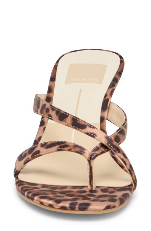 Dolce Vita Brevel Heels Dk Leopard Printed Suede In Brown