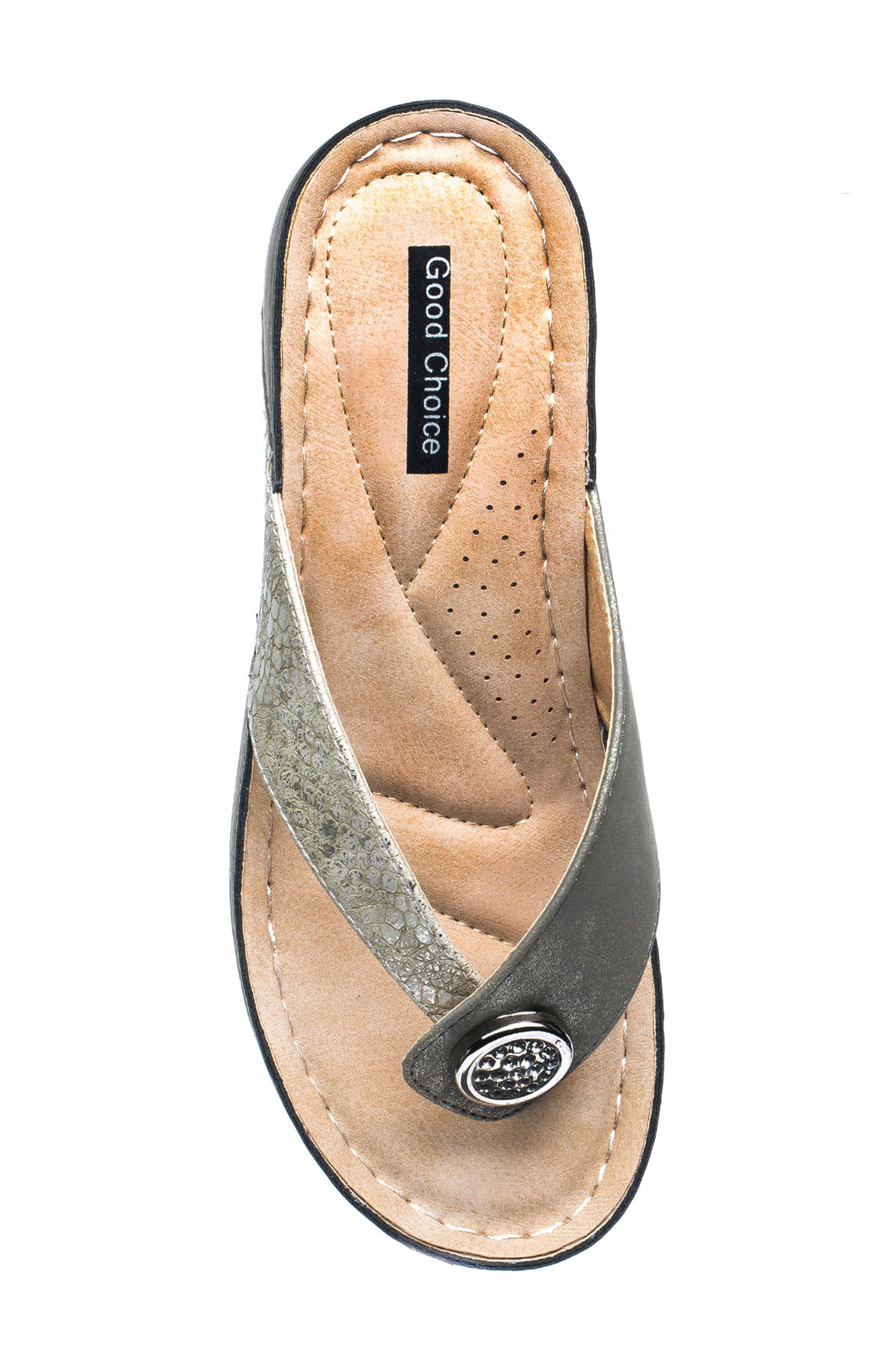 Dafni Snakeskin Embossed Wedge Sandal, Alternate, color, KHAKI