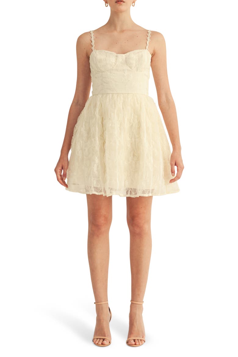 Love Bustier Fit & Flare Dress, Main, color, CREAM