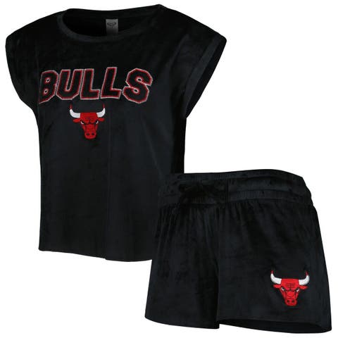 Women's Concepts Sport Black Chicago Bulls Intermission T-Shirt & Shorts Sleep Set
