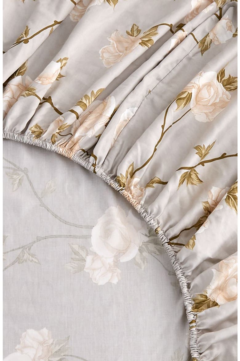 Rose 400 Thread Count Cotton Sheet Set, Alternate, color, IVORY