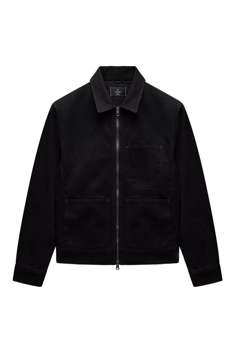 Cotton Canvas Grounds Jacket, Alternate, color, BLACK