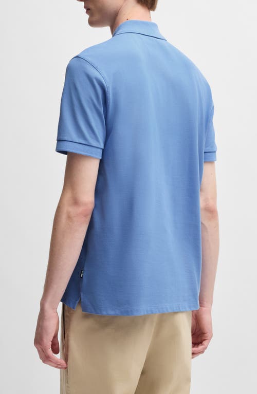 Hugo Boss Boss Pallas Cotton Polo In Bright Blue