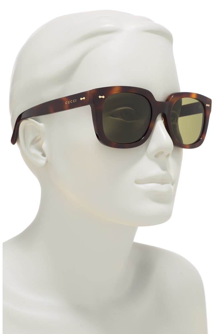 54mm Square Sunglasses, Alternate, color, HAVANA