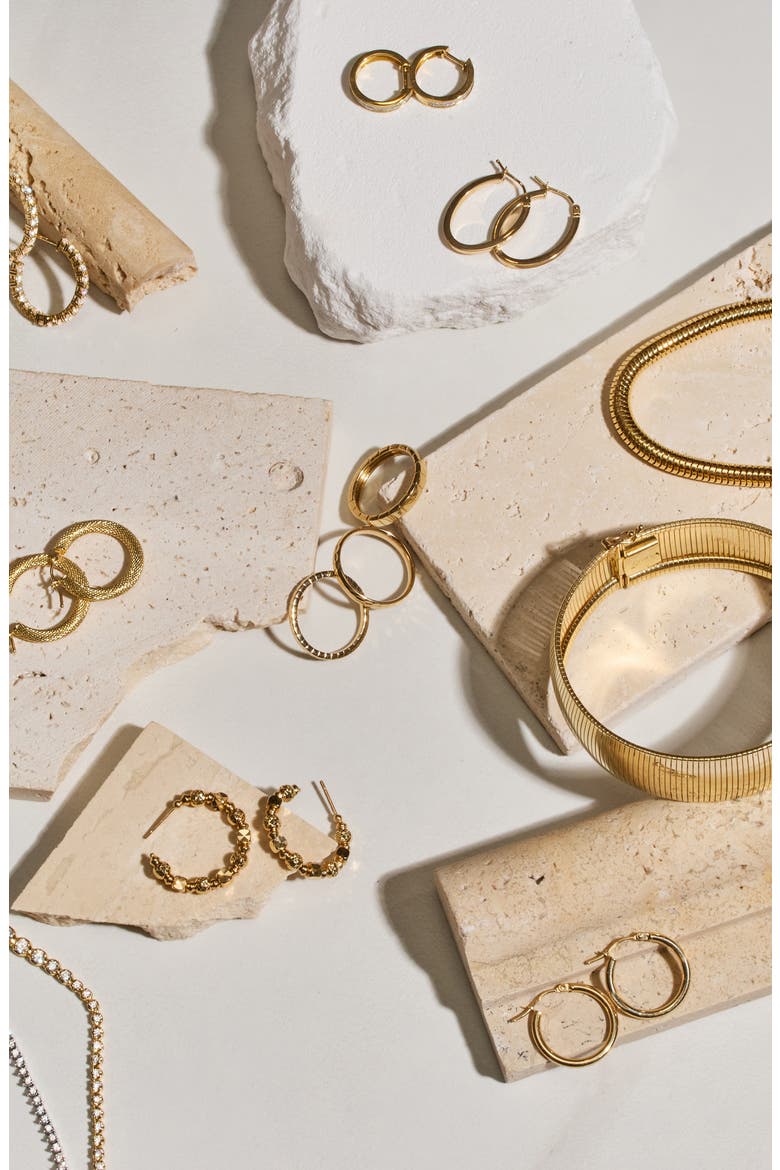 Audrey Diamond Hoop Earrings (Nordstrom Exclusive), Alternate, color, 18K YELLOW GOLD